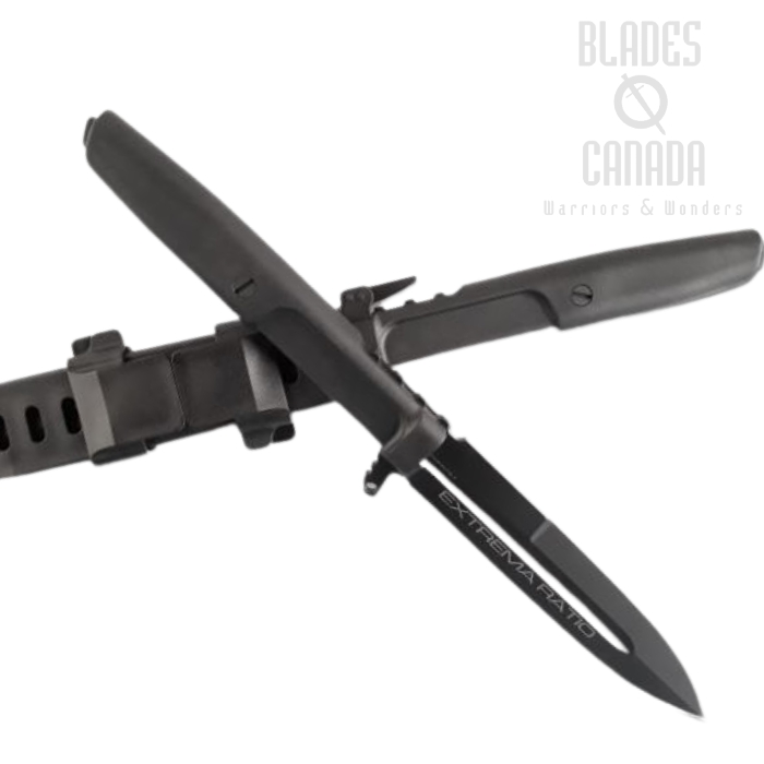 Extrema Ratio REQUIEM Fixed Blade Knife, Bohler N690, Black Handle